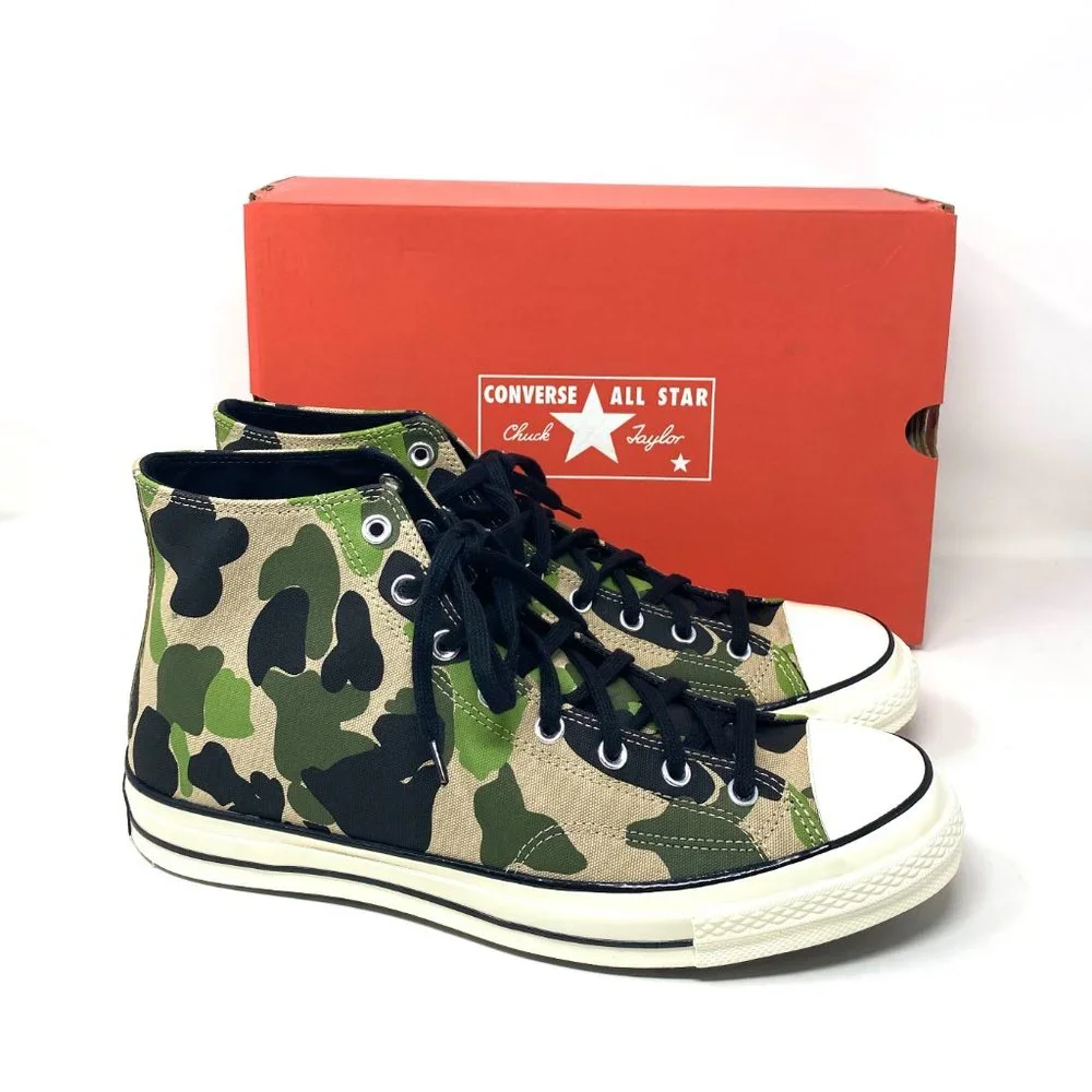Converse Chuck 70 High Top Camo Archive Print Green  Men's Size Sneakers 163407C_5